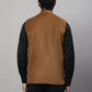 Even Apparels Men's Brown Nehru Jacket With Welt Pockets | Swadesiicart
