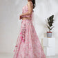 House of Panchhi Pink Georgette Sequins And Thread Embroidery Lehenga Choli & Dupatta | Swadesiicart