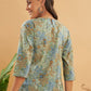InWeave Women's Dull Green Leaf Floral Print Top - Swadesiicart