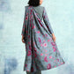 trueBrowns Grey Printed Velvet Ready to Wear Saree | Swadesiicart