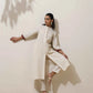 trueBrowns Off-White Cotton Linen Kurta Pant Set | Swadesiicart
