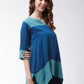 InWeave Women's Peacock Blue Top - Swadesiicart
