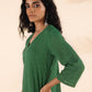 trueBrowns Green Cotton Dobby Kurta Pant Set | Swadesiicart