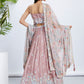 House of Panchhi Green Chiffon Position Print With Sequins Embroidery Lehenga Choli & Dupatta | Swadesiicart