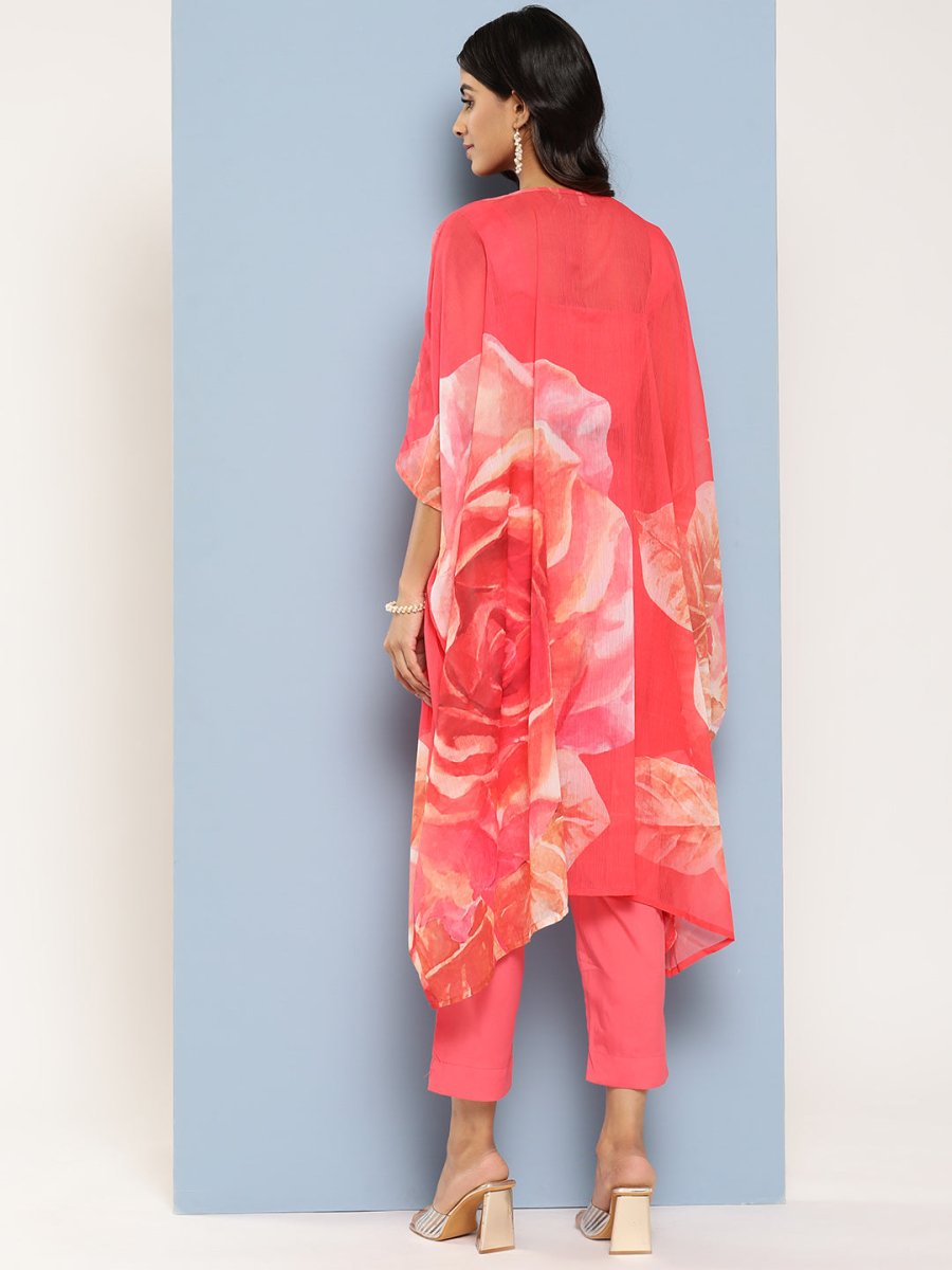 Ahalyaa Women Top with Palazzos & Shrug | Swadesiicart