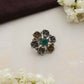 trueBrowns Silver Gold Tone Petal Ring | Swadesiicart
