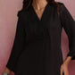 trueBrowns Black V Neck Kurta Co-ord Set - Swadesiicart
