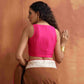 trueBrowns Pink Silk Sleeveless Blouse | Swadesiicart
