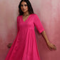 trueBrowns Modal Pink Dress | Swadesiicart