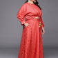 Ahalyaa Women Plus Size Printed Top with Skirt | Swadesiicart
