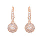Estele Rose Gold-Polished CZ Beautiful Round Designer Mangalsutra Necklace Set with White Austrian Crystals for Women - Swadesiicart