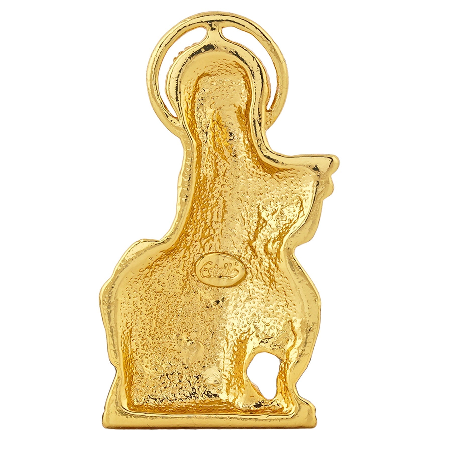 Estele Gold-Polished God of love Sri Krishna Idol with Kamdhenu for Home/Car decor - Swadesiicart