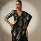 trueBrowns Black Metallic Blouse | Swadesiicart