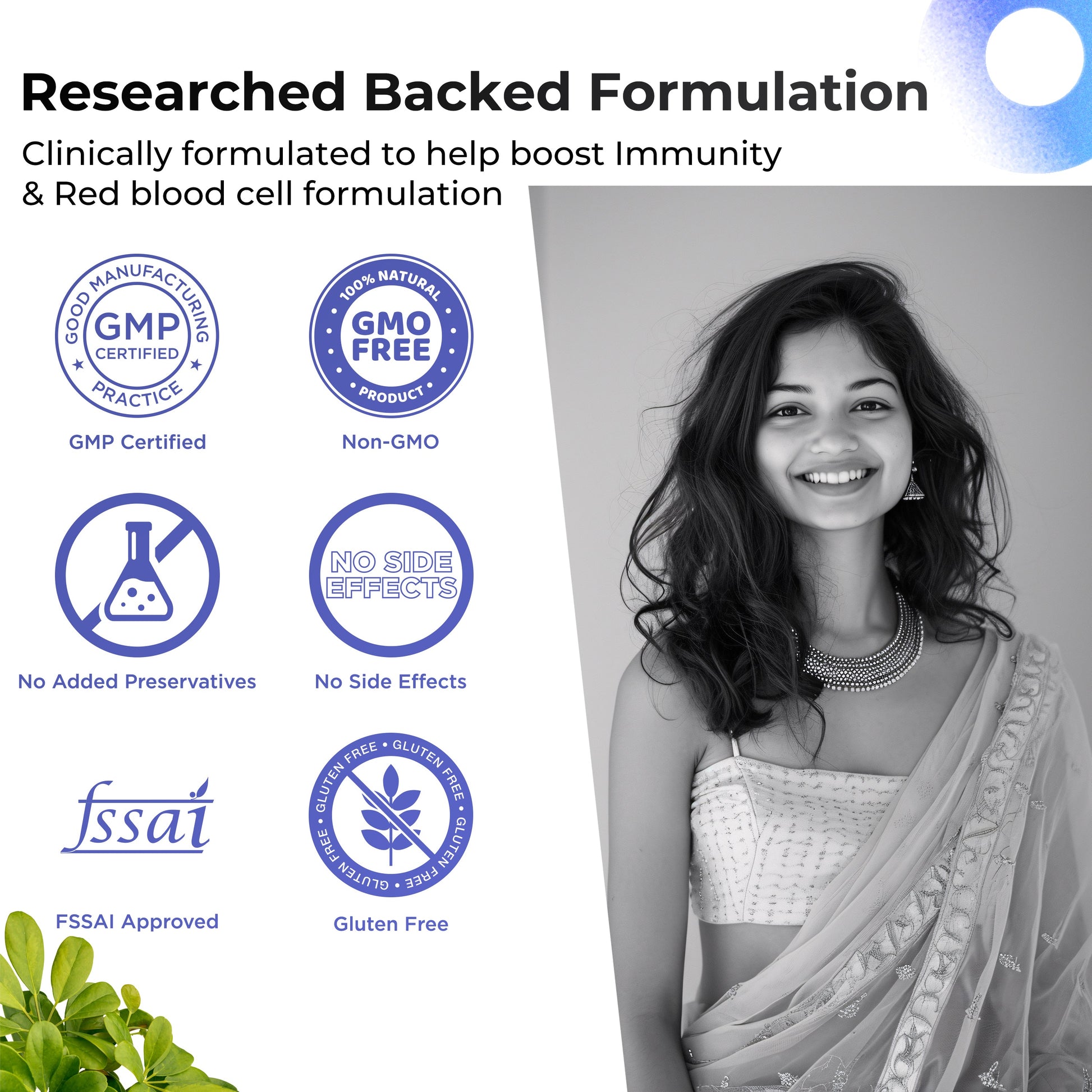 Health Veda Organics Iron + Folic Acid Capsules - Swadesiicart