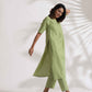 trueBrowns Green Slub Kurta Set | Swadesiicart