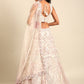 House of Panchhi Cream Net Multi Sequins with heavy Zarkan embroidery Lehenga choli & Dupatta | Swadesiicart