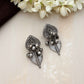 trueBrowns Silver Tone Leaf Stud Earrings - Swadesiicart