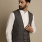 Even Apparels Men's Brown Double Breast Waistcoat | Swadesiicart