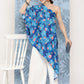 InWeave Women's Blue Pink Japanese Art Oneshoulder Top - Swadesiicart