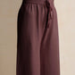 trueBrowns Brown Woollen Flared Pants | Swadesiicart