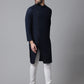 Indian Clothing Even Apparels Blue Sherwani Kurta With Asymetrical Cut | Swadesiicart