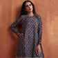 trueBrowns Black Floral Print Co-ord Set - Swadesiicart