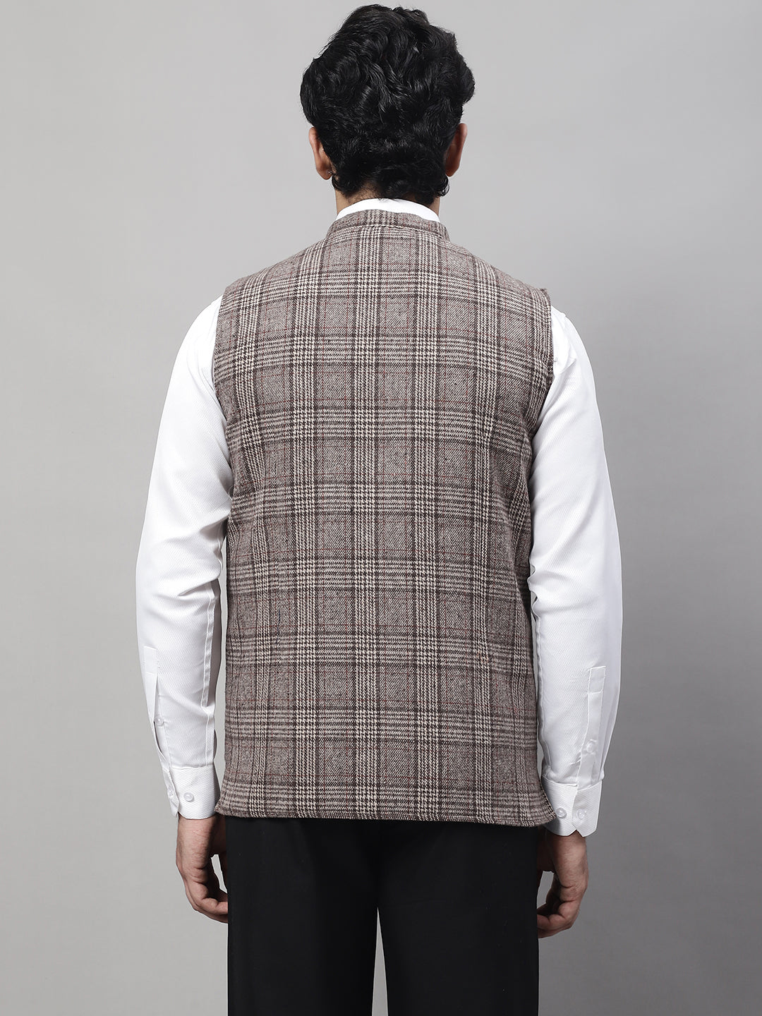 Even Apparels Men's Beige Pure Wool Nehru Jacket | Swadesiicart
