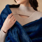 InWeave Women's Royal Blue Long Faux Fur Cape - Swadesiicart