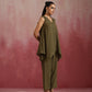 trueBrowns Olive Cotton Dobby Dobby Co-ord set - Swadesiicart