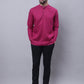 Even Apparels Wine Pure Cotton Short Kurta With Band Collar | Swadesiicart