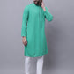 Even Apparels Green Kurta With Band Collar | Swadesiicart