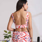 trueBrowns Carrot Muslin Ikat Sleeveless Blouse | Swadesiicart