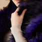 InWeave Purple Black Faux Fur Cape - Swadesiicart