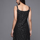 Ahalyaa Woman Silver Foil Printed Shoulder Straps Net Tunic | Swadesiicart