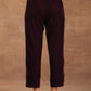 trueBrowns Wine Velvet Pant | Swadesiicart