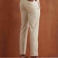 trueBrowns Men's Off White Cotton Twill Pants | Swadesiicart