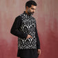 trueBrowns Men's Black Ikat Print Cotton Reversible Nehru Jacket | Swadesiicart
