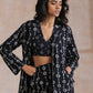trueBrowns Black White Geometric Print Cotton Pant Suit Set | Swadesiicart