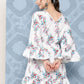 InWeave Women's White Floral Paisley Print Short Dress - Swadesiicart