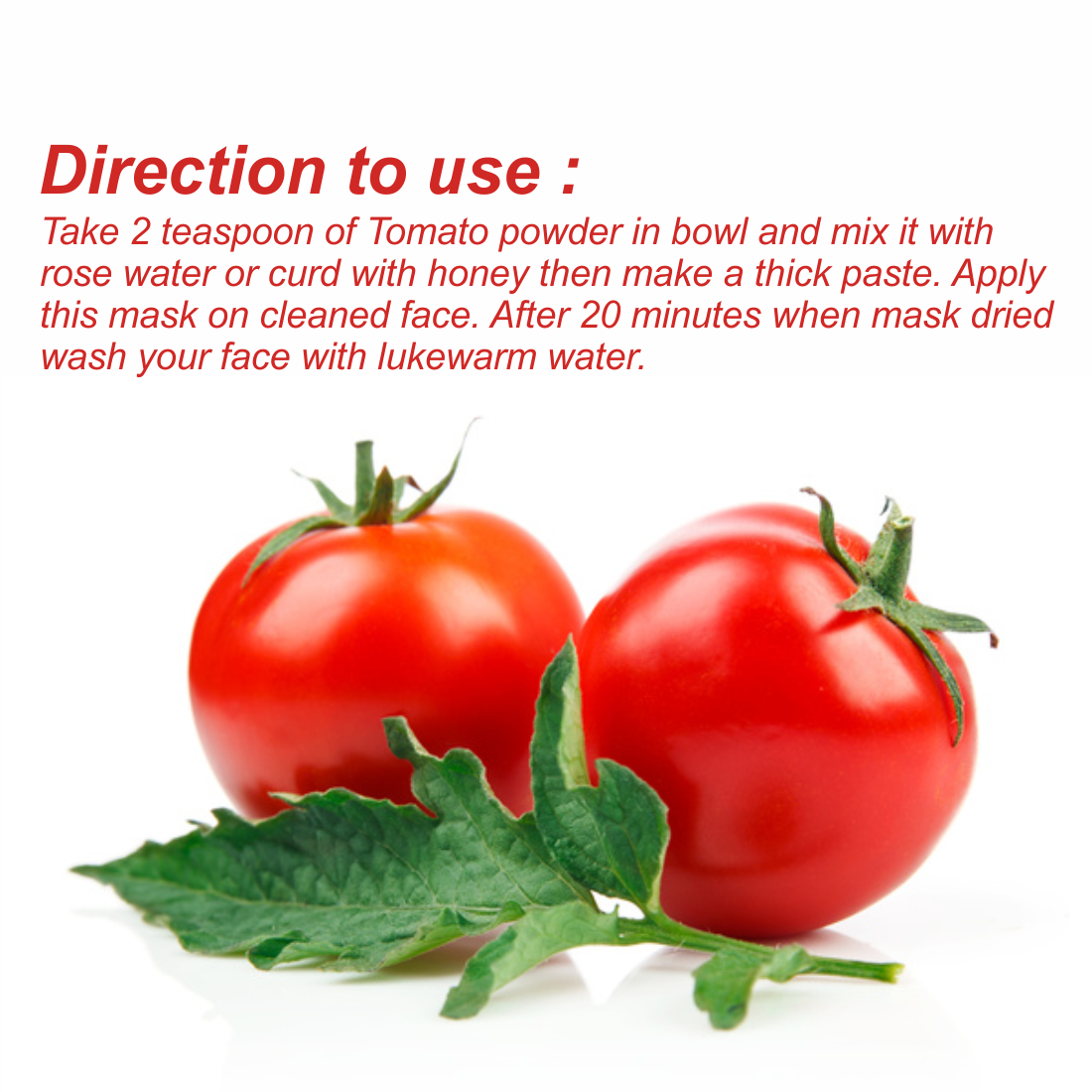 Nuerma Science Tomato Powder For Lightening Glowing Skin &  Reduce Dark Sport | Swadesiicart
