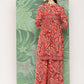 InWeave Women's Peach Camelia Printed Ethnic Kurta Set - Swadesiicart
