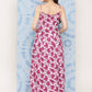 InWeave Women's Pink Fuchsia Japanese Art Strappy Set - Swadesiicart