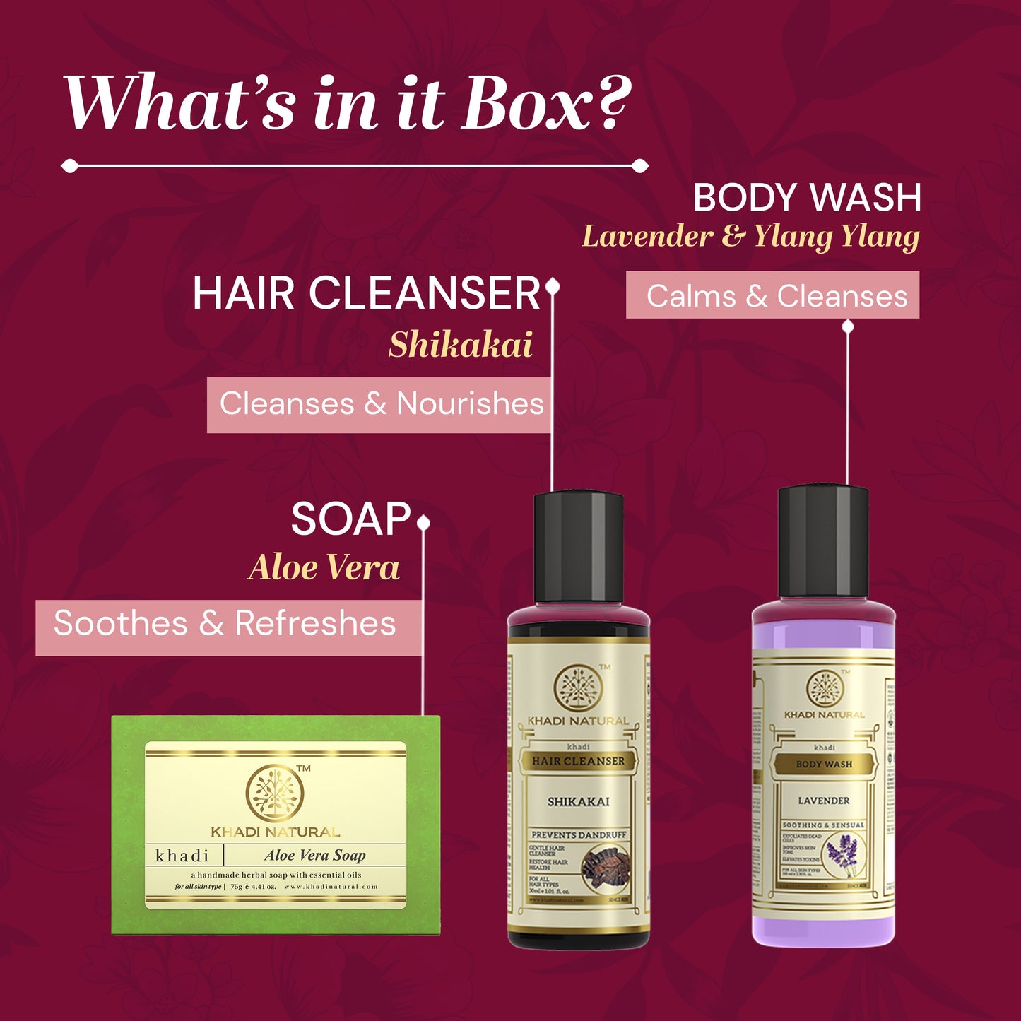 Khadi Natural Gift Box Combo Pack Of 6 Sale