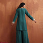 trueBrowns Green Cotton Sharara Set | Swadesiicart