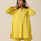 trueBrowns Lime Slub Texture Relax Fit Co-Ord Set - Swadesiicart