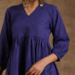 trueBrowns Spectrum Blue Gold Cotton Overlap Co-Ord Set - Swadesiicart