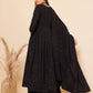 InWeave Women's Black Chikankari Long Anarkali Kurta Sharara Set W Dupatta - Swadesiicart