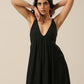 trueBrowns Black Slub Texture Sleeveless Dress | Swadesiicart
