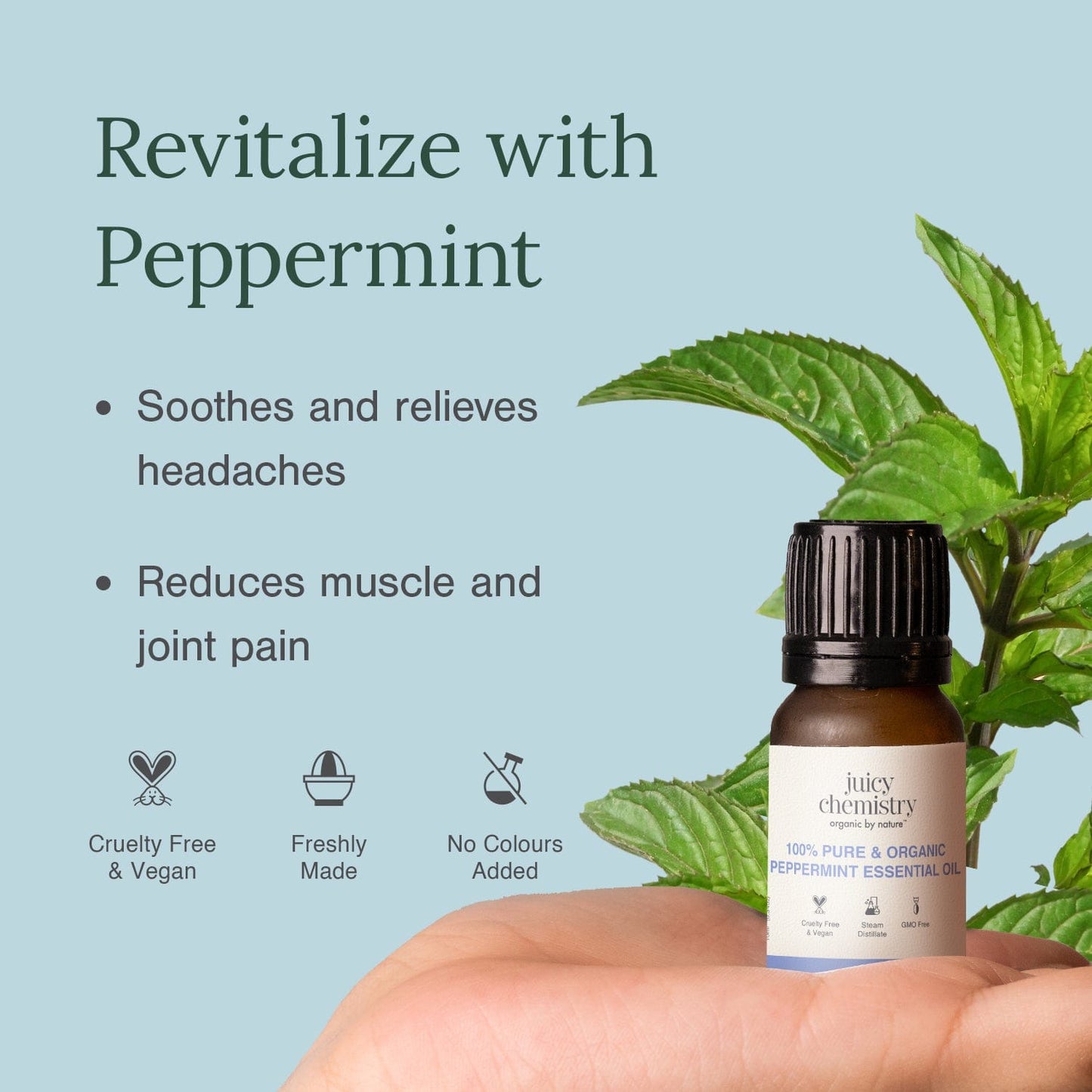 100% Pure & Organic Peppermint Essential Oil