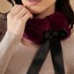InWeave Women's Burgundy Fur Neckpiece - Swadesiicart